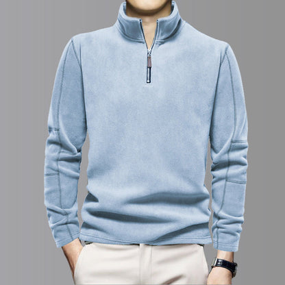 Men's Half-Zip Stand-Collar Pullover