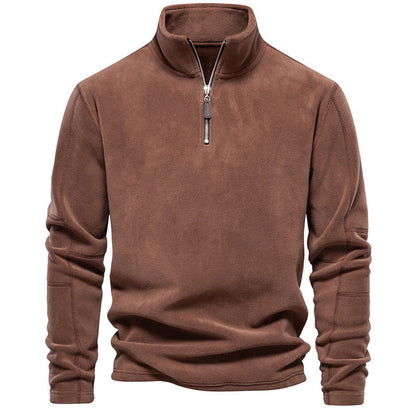 Men's Half-Zip Stand-Collar Pullover