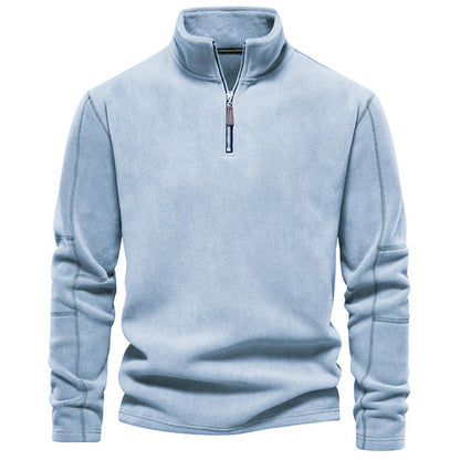 Men's Half-Zip Stand-Collar Pullover