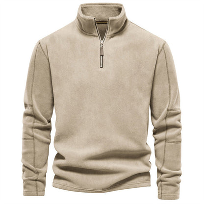 Men's Half-Zip Stand-Collar Pullover