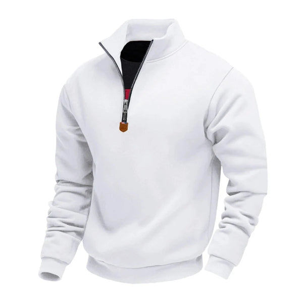 Men's Quarter-Zip Stand Collar Sweatshirt