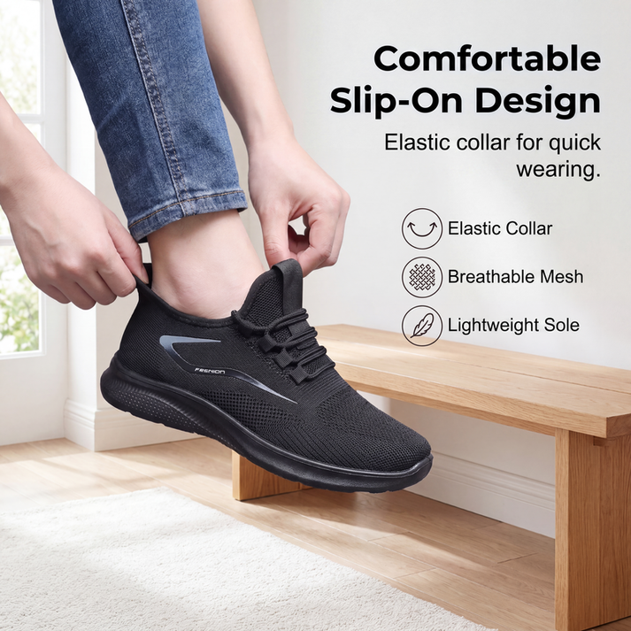 Men's Knit Lace-Up Sneakers