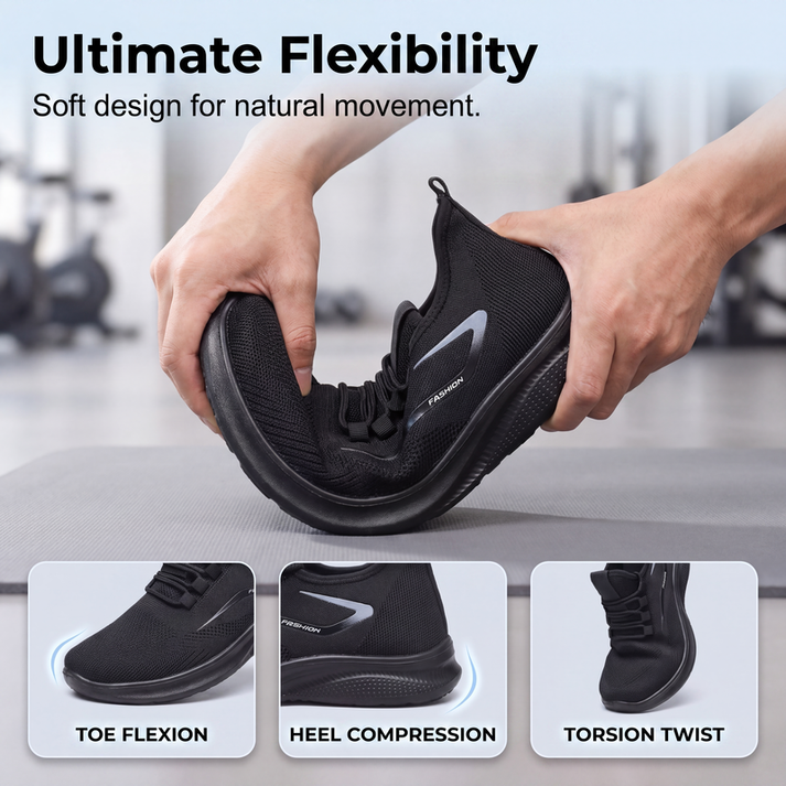 Men's Knit Lace-Up Sneakers
