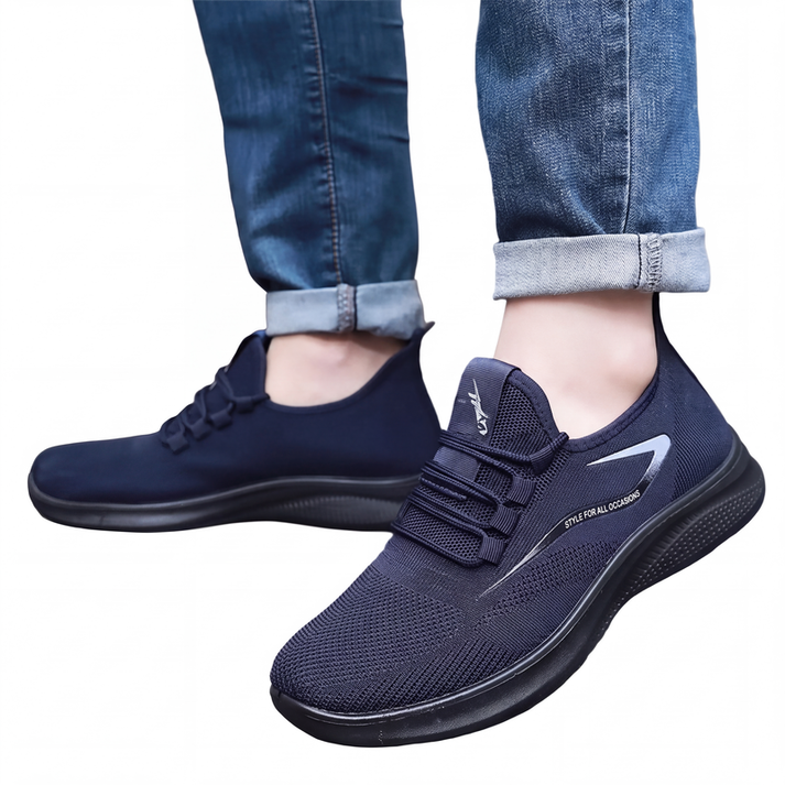 Men's Knit Lace-Up Sneakers