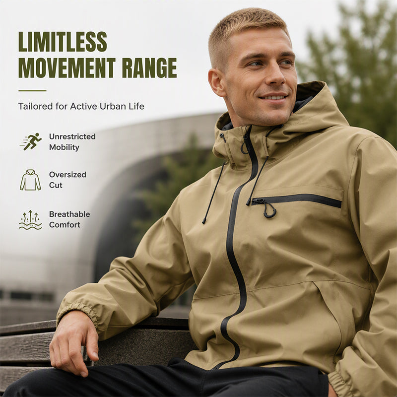 Men's Hooded Zip Front Jacket