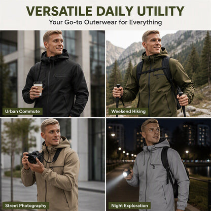 Men's Hooded Zip Front Jacket