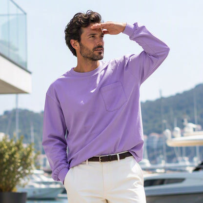 Men's Crewneck Pocket Shirt