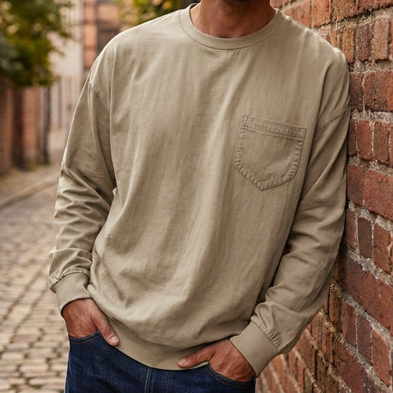 Men's Crewneck Pocket Shirt