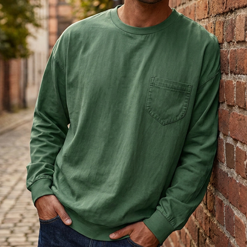 Men's Crewneck Pocket Shirt