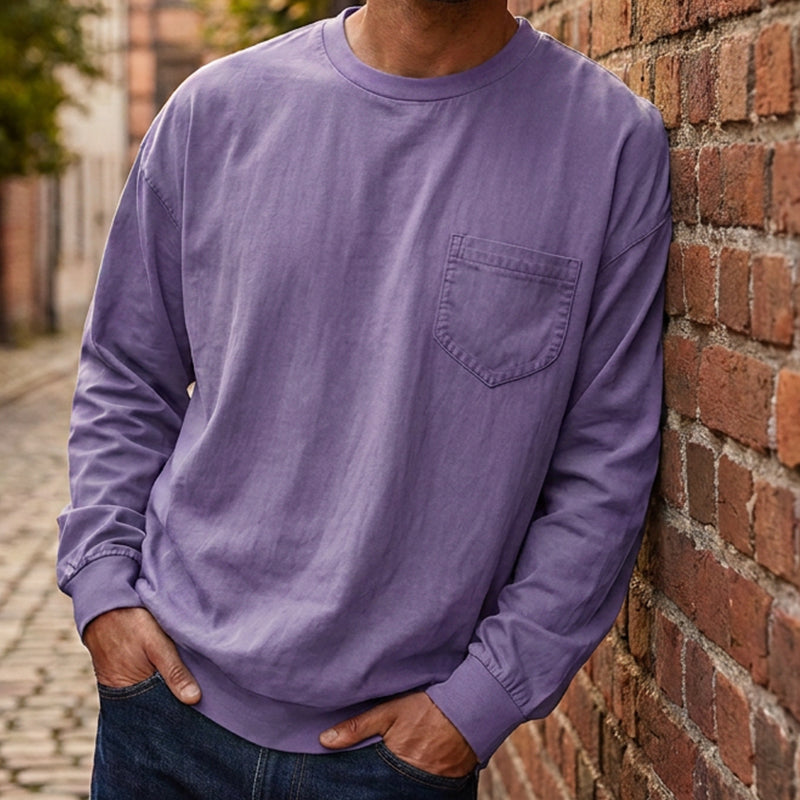 Men's Crewneck Pocket Shirt