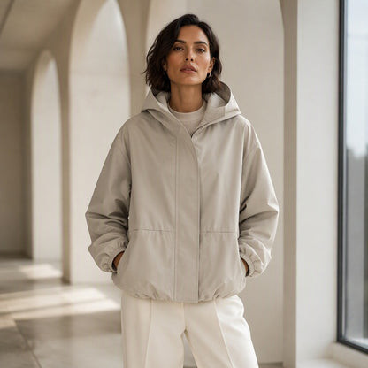 Women's Hooded Zip-Front Jacket