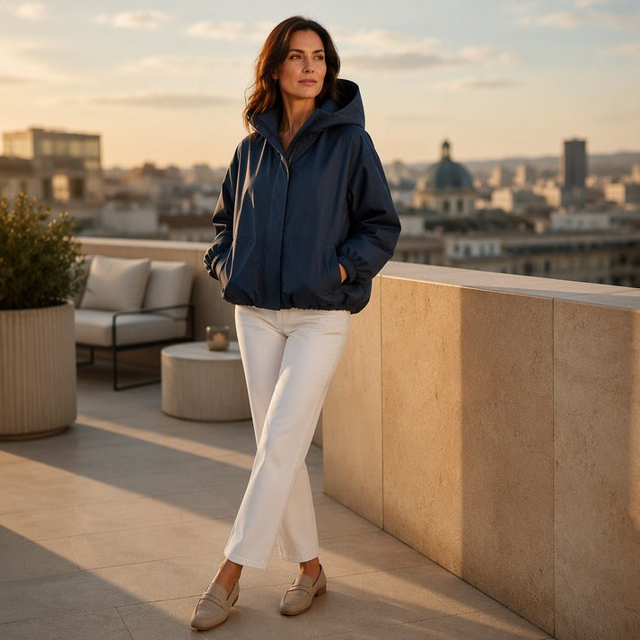 Women's Hooded Zip-Front Jacket