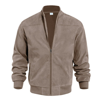 Men's Classic Bomber Jacket with Zip Front
