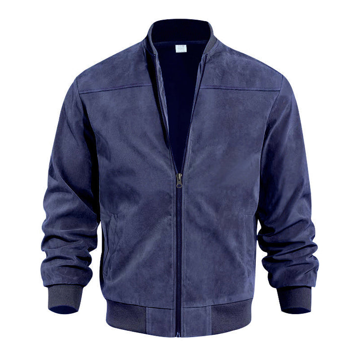 Men's Classic Bomber Jacket with Zip Front