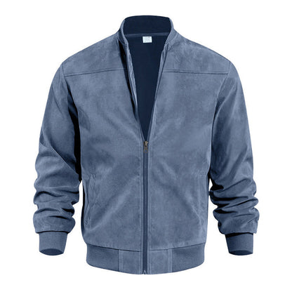 Men's Classic Bomber Jacket with Zip Front