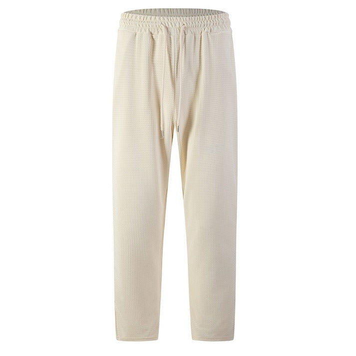 Men's Waffle-Textured Drawstring Pants