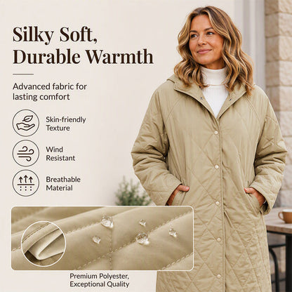 Women's Diamond-Quilted Hooded Padded Coat