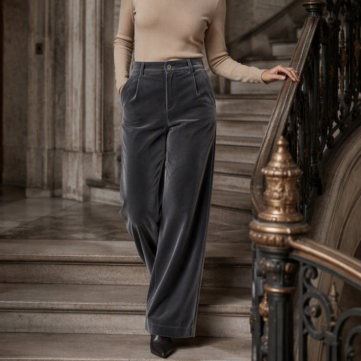 Women's High-Waisted Wide-Leg Pants