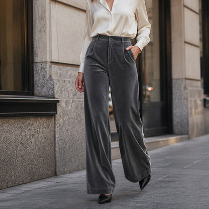 Women's High-Waisted Wide-Leg Pants