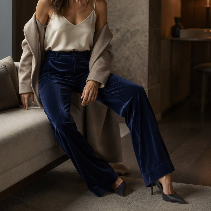 Women's High-Waisted Wide-Leg Pants