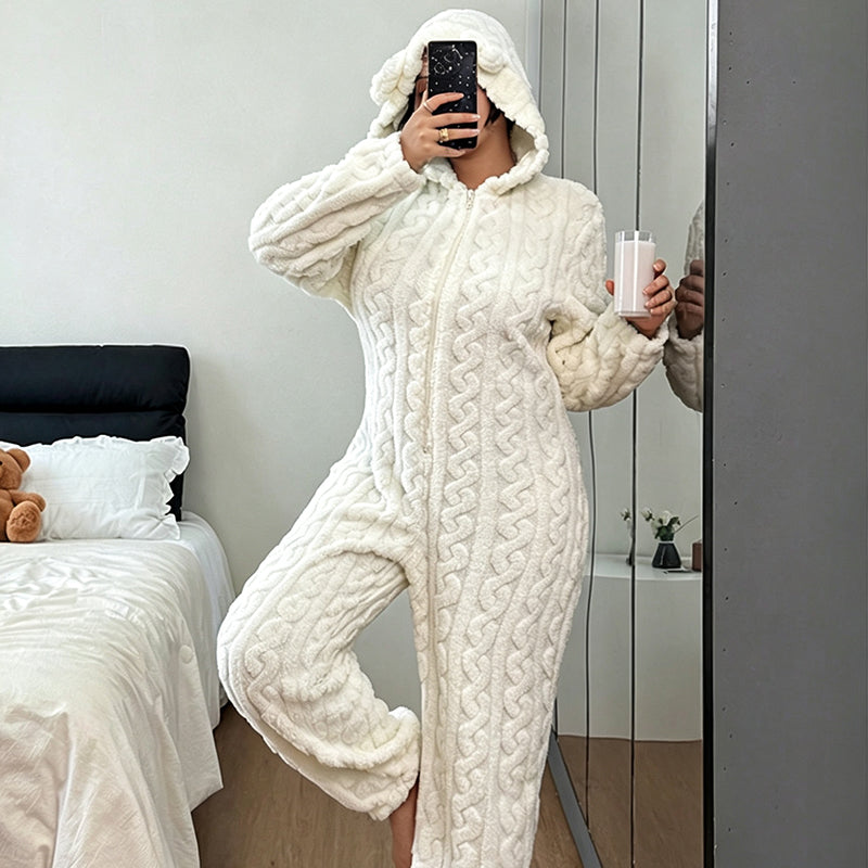 Women's Hooded Bear One-Piece