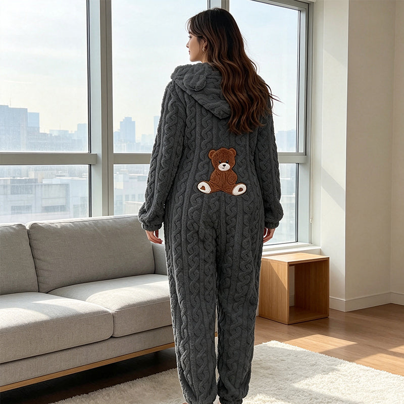 Women's Hooded Bear One-Piece