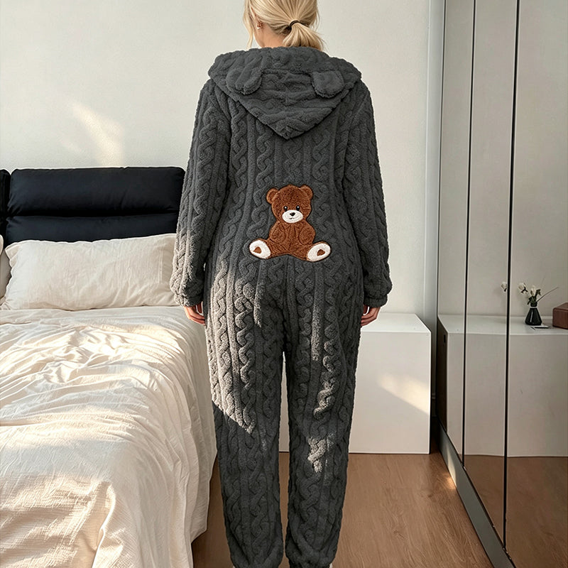 Women's Hooded Bear One-Piece
