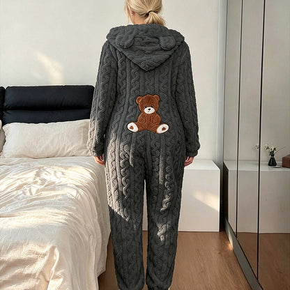Women's Hooded Bear One-Piece