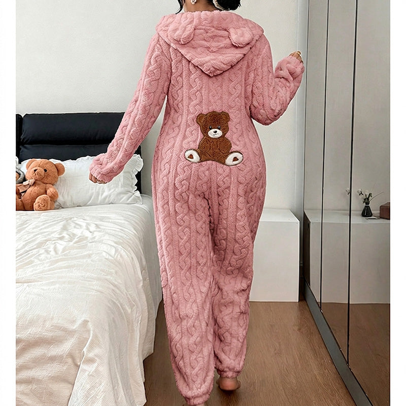 Women's Hooded Bear One-Piece