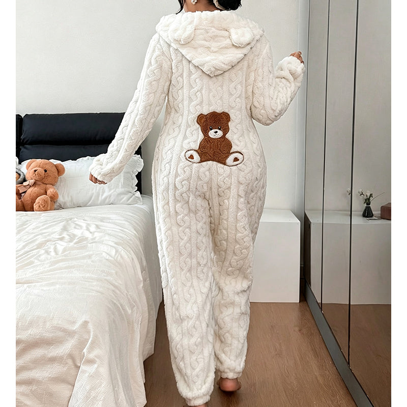 Women's Hooded Bear One-Piece