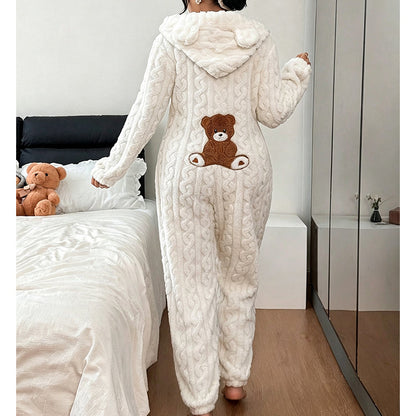 Women's Hooded Bear One-Piece