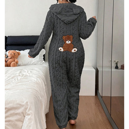 Women's Hooded Bear One-Piece