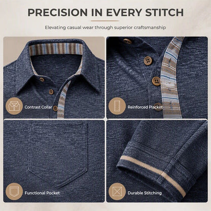 Men's Collared Button-Front Shirt