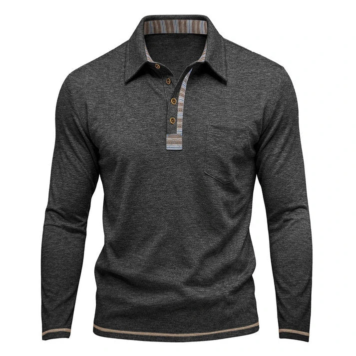 Men's Collared Button-Front Shirt