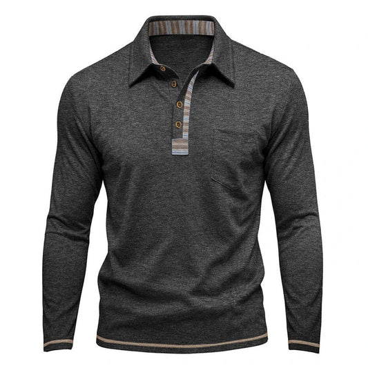 Men's Collared Button-Front Shirt