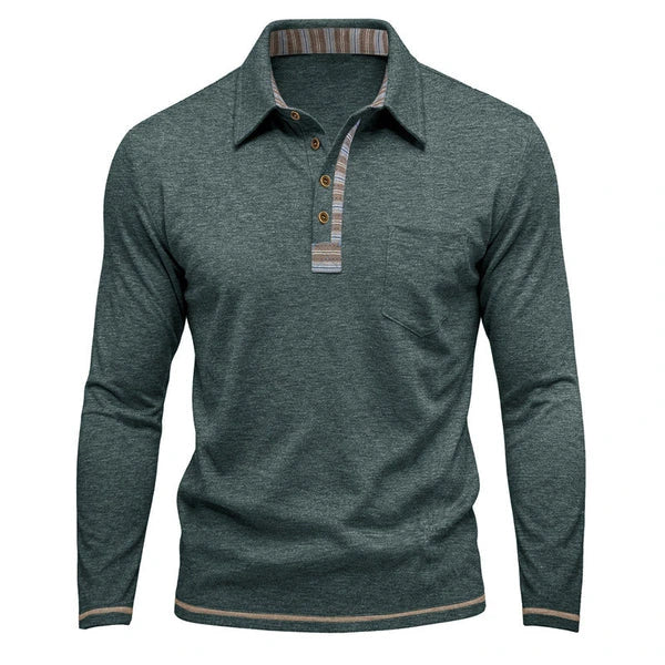 Men's Collared Button-Front Shirt