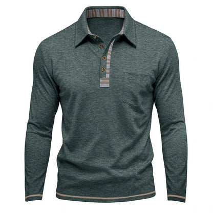 Men's Collared Button-Front Shirt