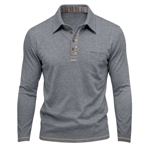 Men's Collared Button-Front Shirt