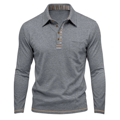 Men's Collared Button-Front Shirt