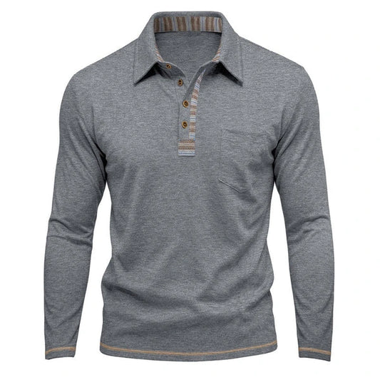 Men's Collared Button-Front Shirt