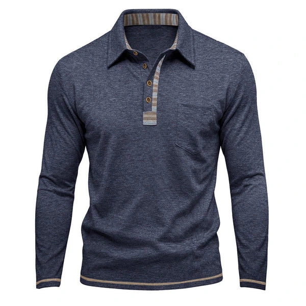 Men's Collared Button-Front Shirt