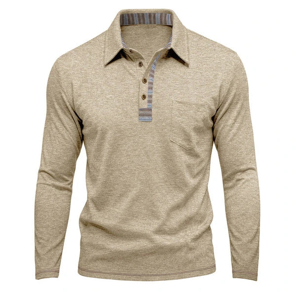 Men's Collared Button-Front Shirt