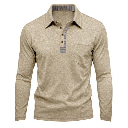 Men's Collared Button-Front Shirt