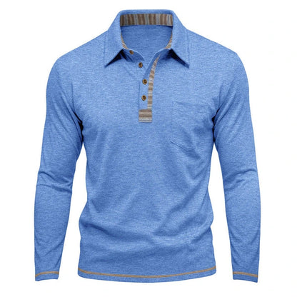 Men's Collared Button-Front Shirt