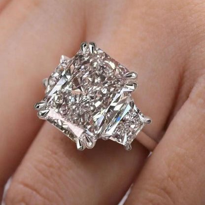 Square-Cut Ring with Prong Setting