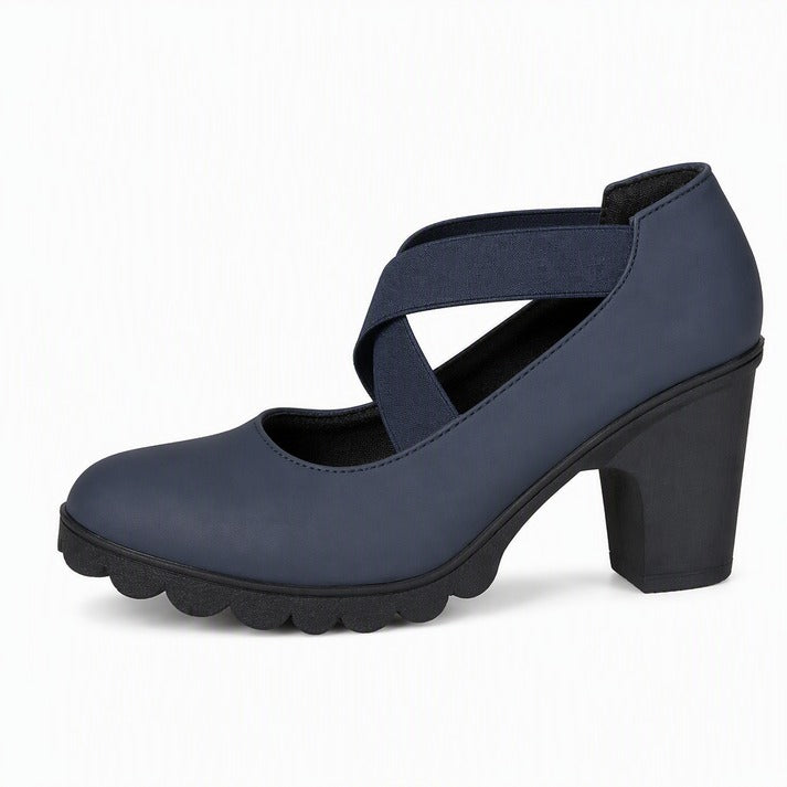 Women's Round-Toe Crisscross Strap Heels