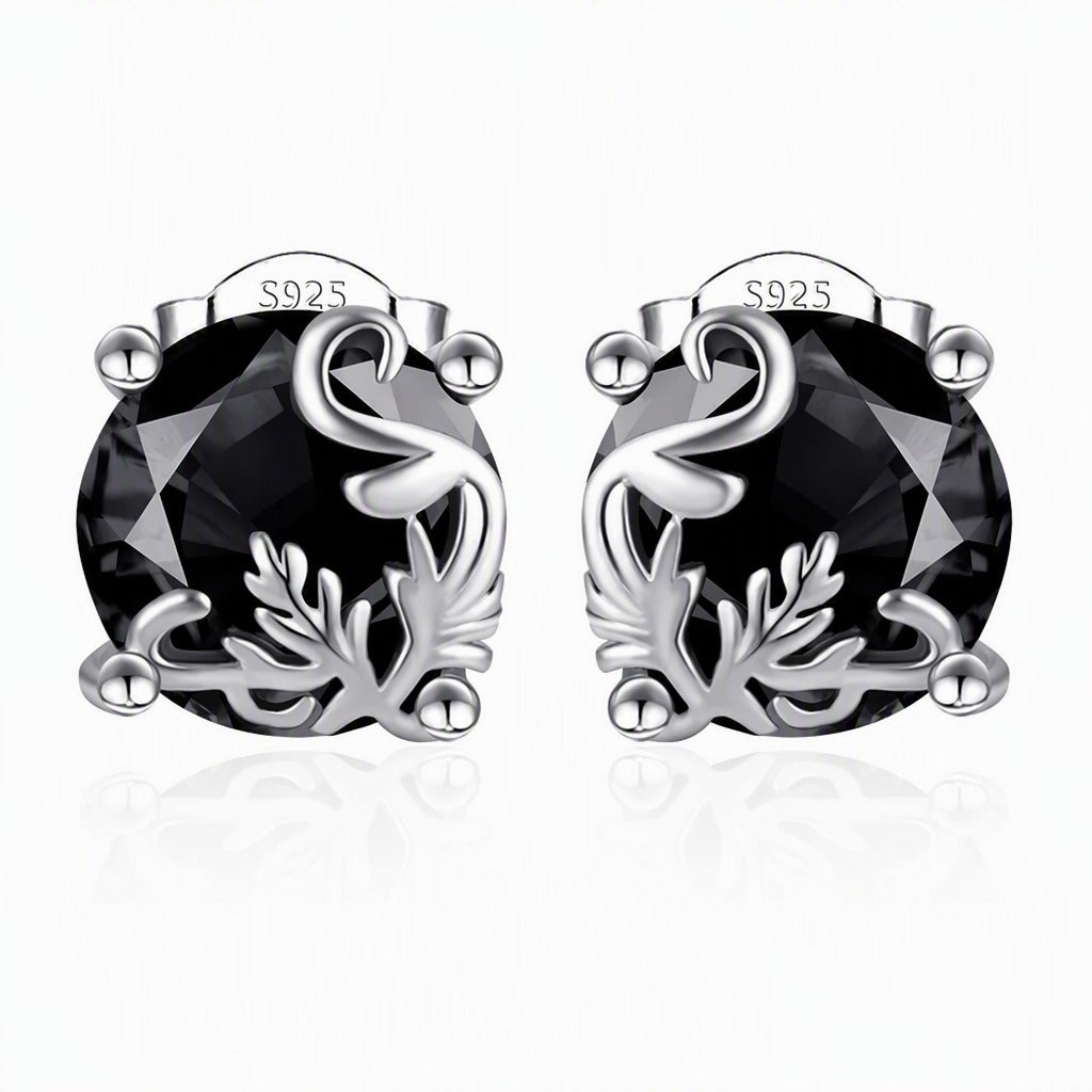Flamingo Vine Stud Earrings