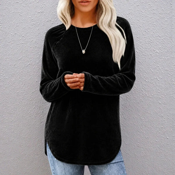 Women's Rounded-Hem Tunic Top