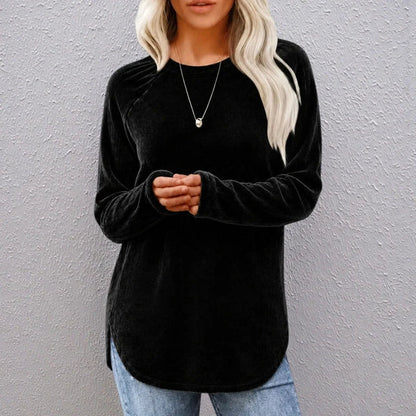 Women's Rounded-Hem Tunic Top