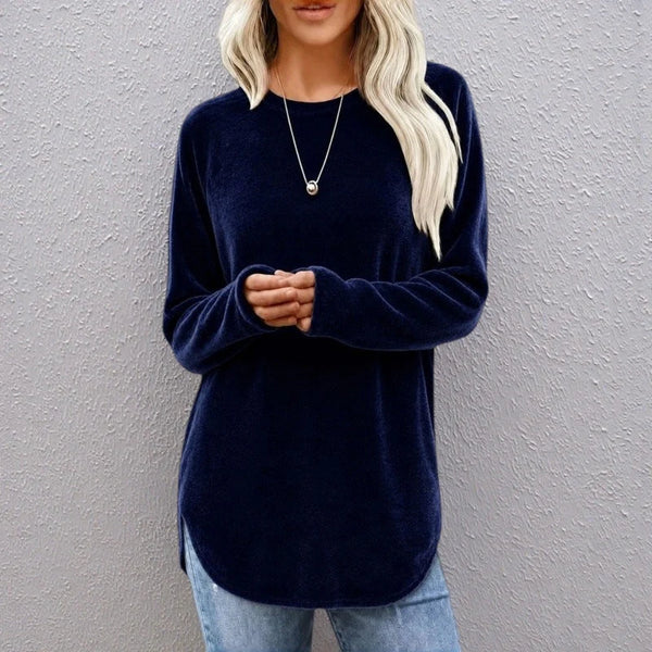 Women's Rounded-Hem Tunic Top